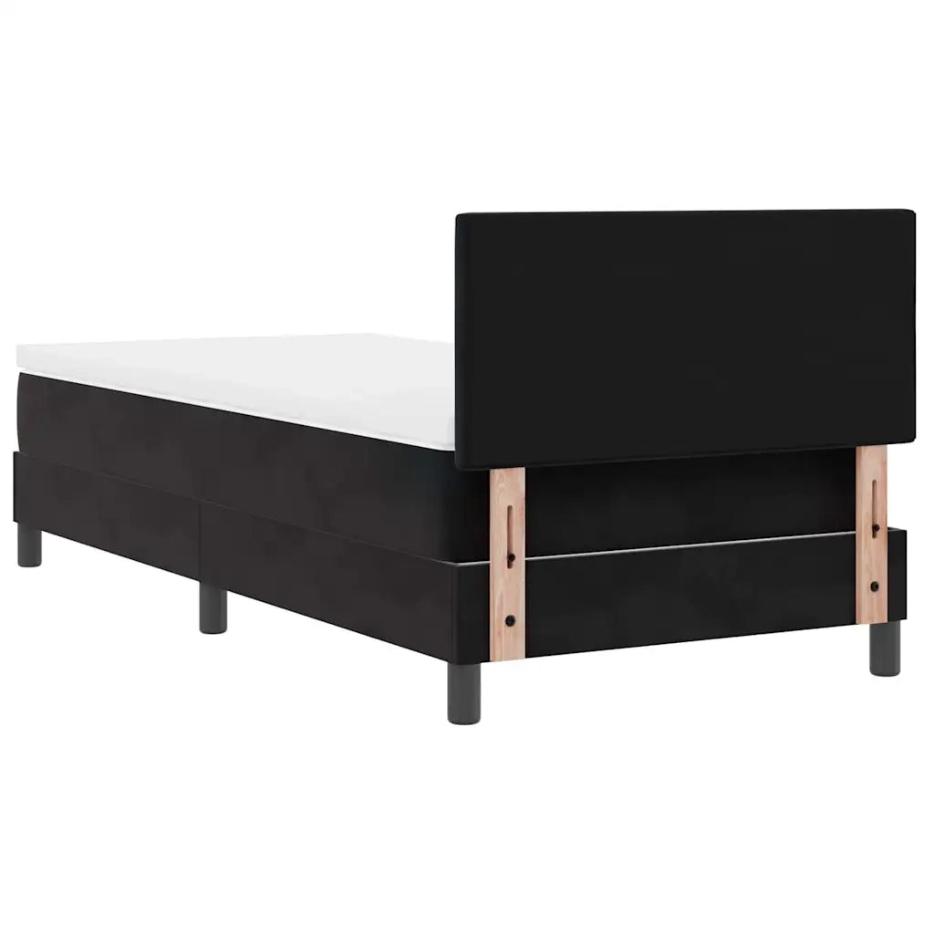 Letto a molle con materasso Nero 90 x 200 cm Velluto 3339148