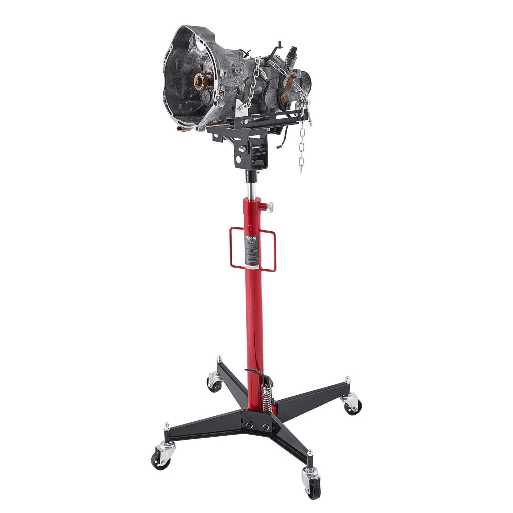 Cric Idraulico Telescopico GW-0.5 500 kg per Garage Sollevatore con Pedale Altezza 1270-2020 mm
