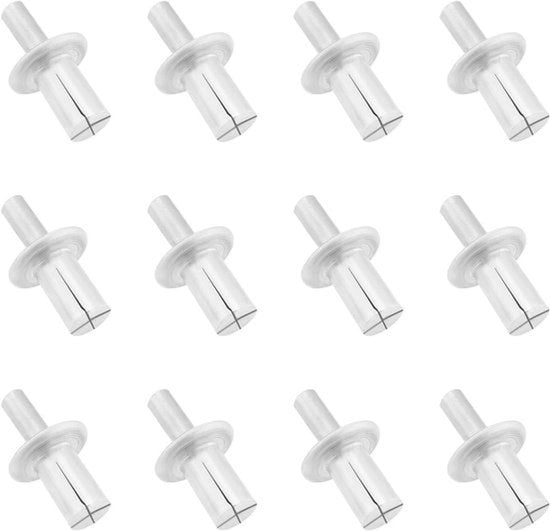 Kit di Viti a Spillo - Aluminium - Testa Rotonda - Per Fissaggio Metallo Plastica Legno - Kit di Viti a Spillo - Adatto a - 50 pezzi 6,4 x 4 mm Viti a Spillo con Core in Aluminium