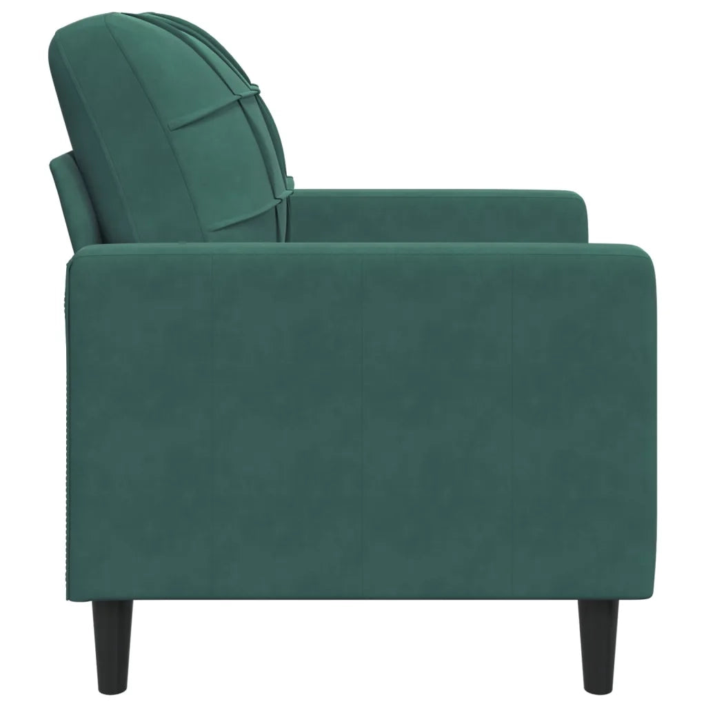 Poltrona Verde Scuro 60 cm Velluto 4007606