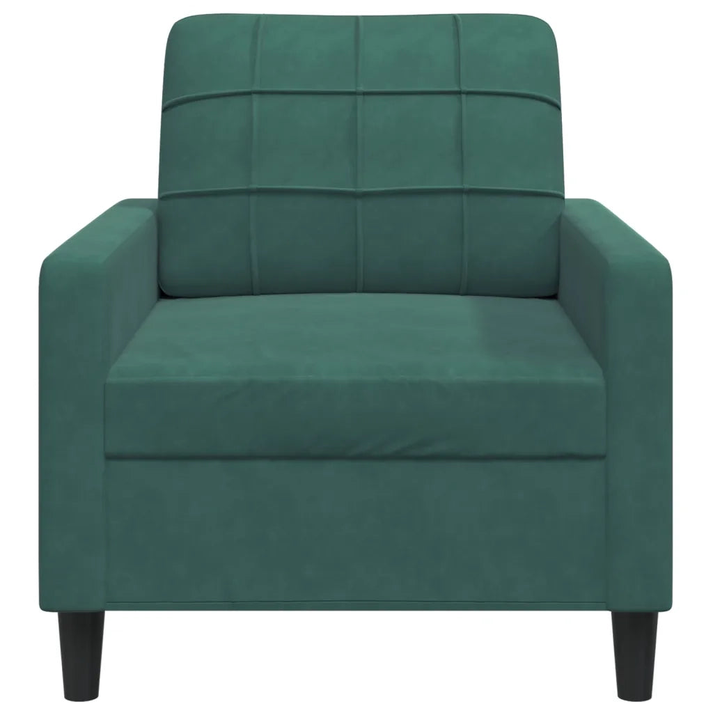 Poltrona Verde Scuro 60 cm Velluto 4007606