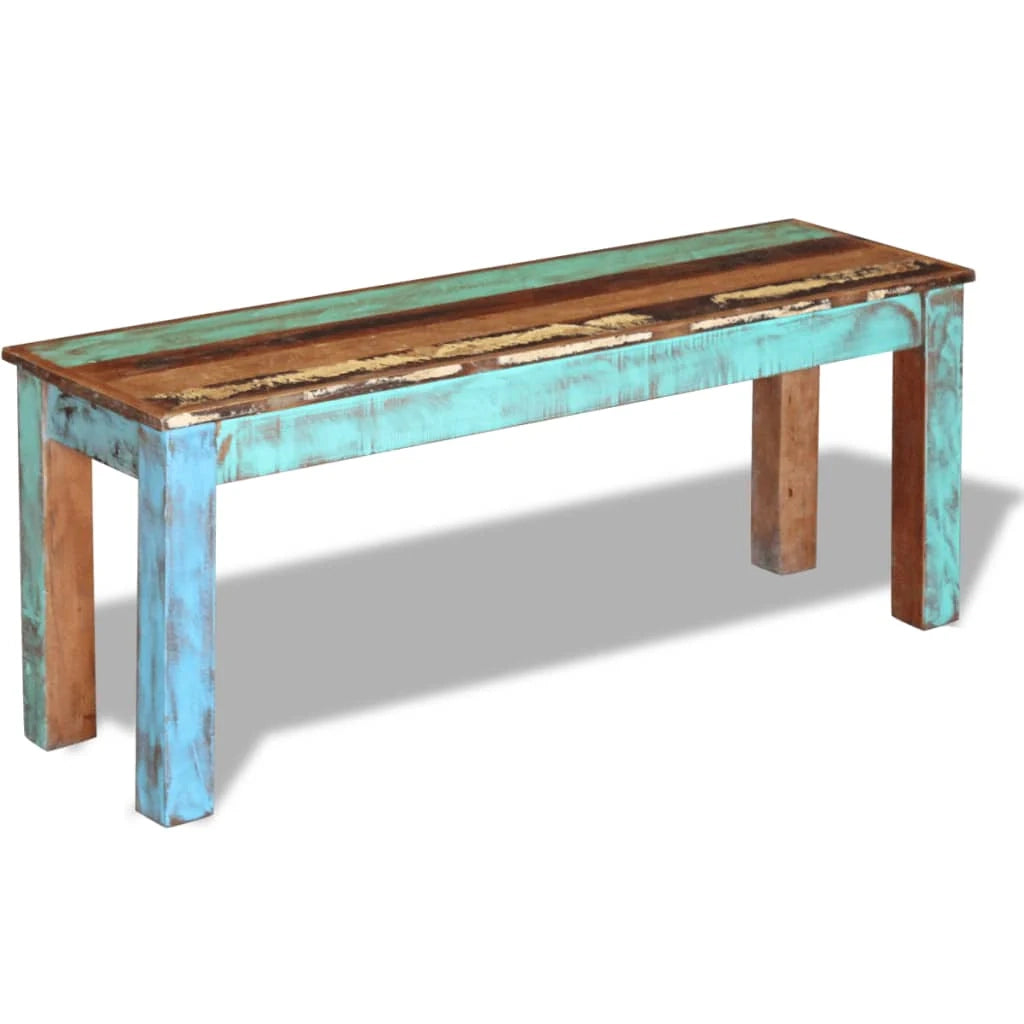 Panca 110 x 35 x 45 cm in legno massello di recupero 02_0011017