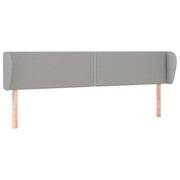 Testiera | Testata ad Orecchio Grigio Chiaro 183x23x78/88 cm in Tessuto