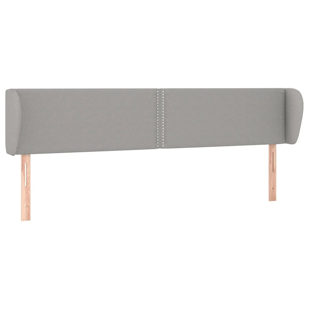 Testiera | Testata ad Orecchio Grigio Chiaro 183x23x78/88 cm in Tessuto
