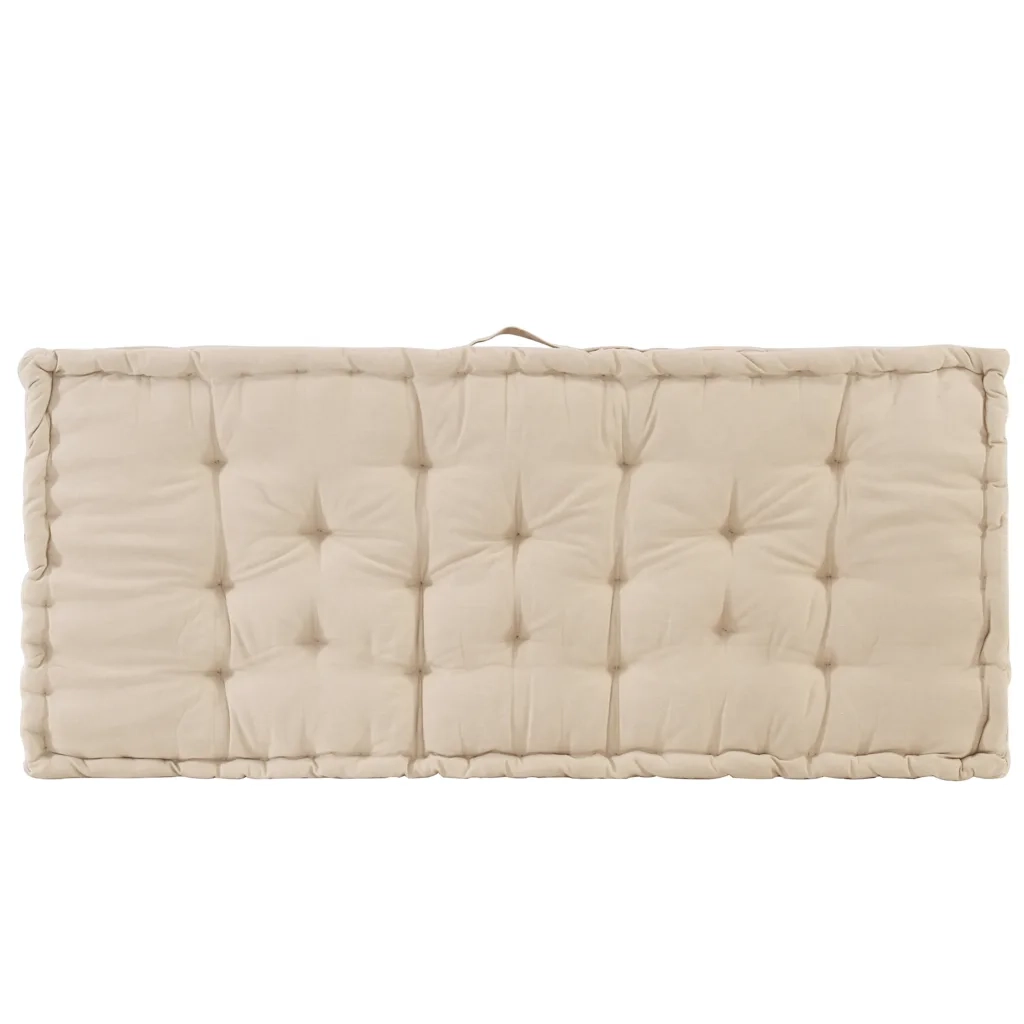 Cuscini per Pallet e Pavimento 2 pz in Cotone Beige 3053637