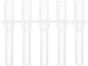 Ricambi per Biberon - Set di 5 Raccordi in Silicone - Raccordi per Biberon trasparenti - Adatti per Bambini - Sicuri e Duraturi - Raccordi per Biberon
