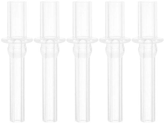 Ricambi per Biberon - Set di 5 Raccordi in Silicone - Raccordi per Biberon trasparenti - Adatti per Bambini - Sicuri e Duraturi - Raccordi per Biberon