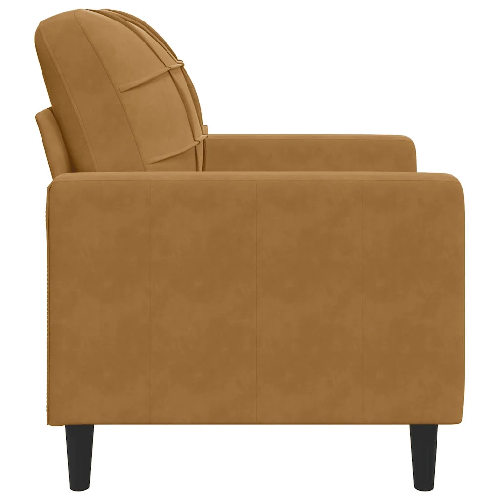 Poltrona Marrone 60 cm Velluto 4007611