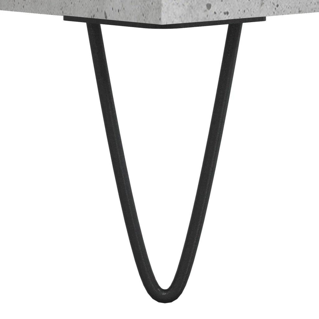 Comodini 2pz-Set di 2 Tavolino da notte Grigio Cemento 40x35x50 cm in Legno Multistrato 909331