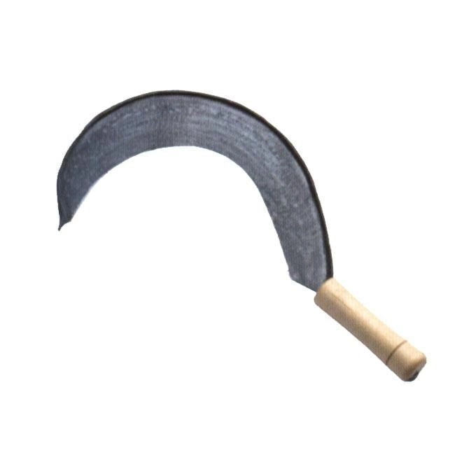 Falci Falciola Extra Larga 555 mm Lama Acciaio Forgiato Curvatura Stretta Manico Legno Attrezzo da Giardino