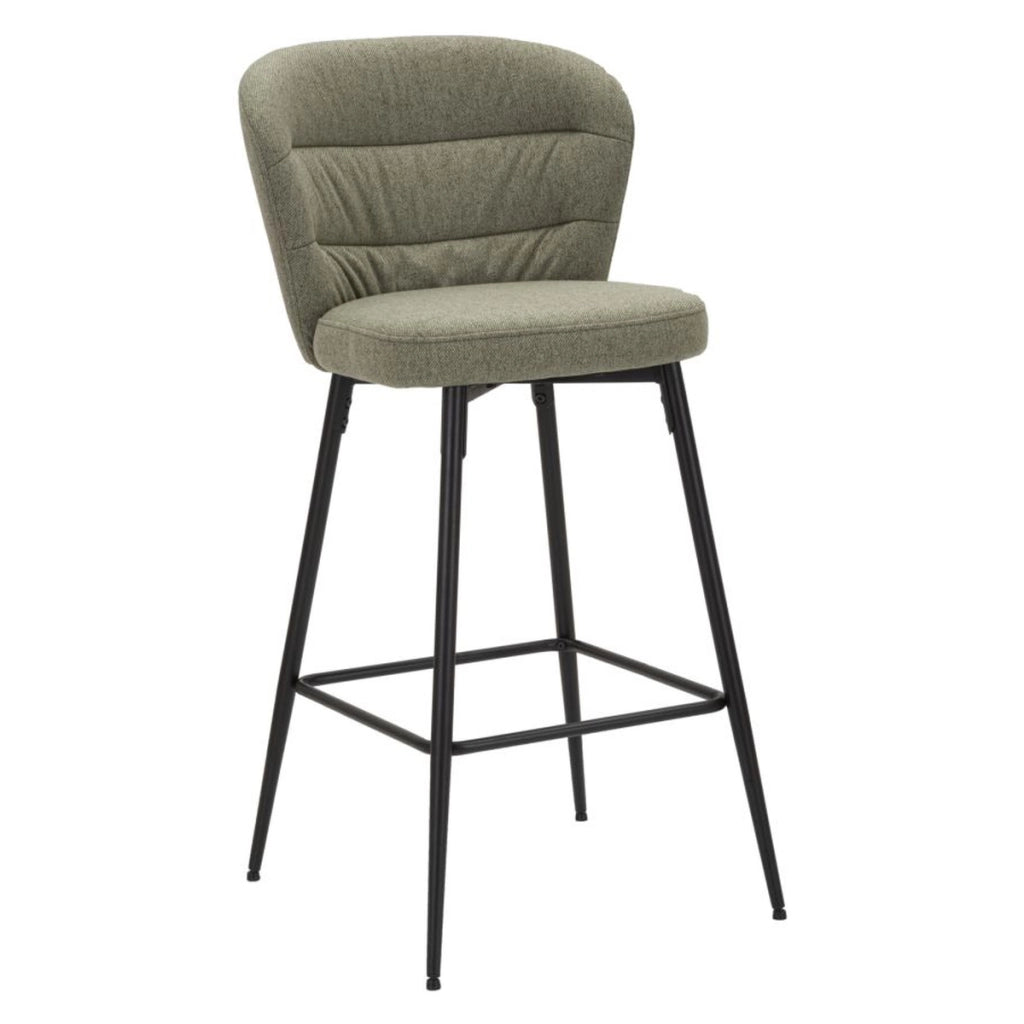 Set di 2 Sgabelli Alti VKH433, Verde, Metallo, 52x59x108 cm