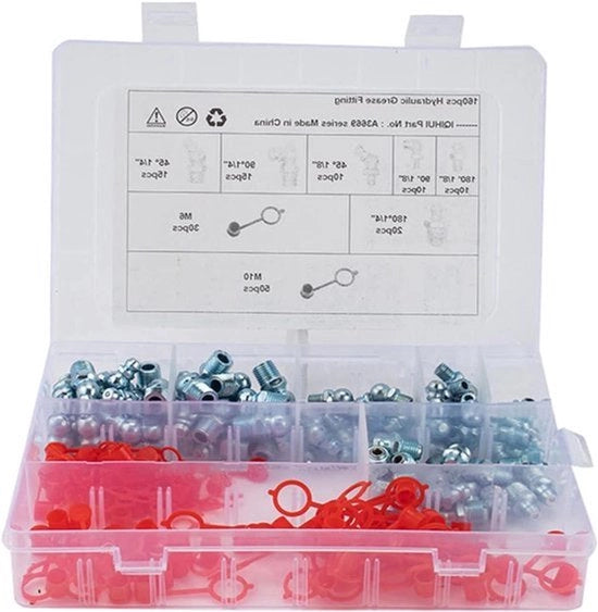 Assortimento di Fitting Idraulici - 45° 90° 180° - Diverse Viti Idrauliche con Cappuccio in Tessuto - Adatto per 160 pezzi 6 Dimensioni - M6 M10 - Colore o Modello - Vecchio Titolo SEO Ottimizzato.