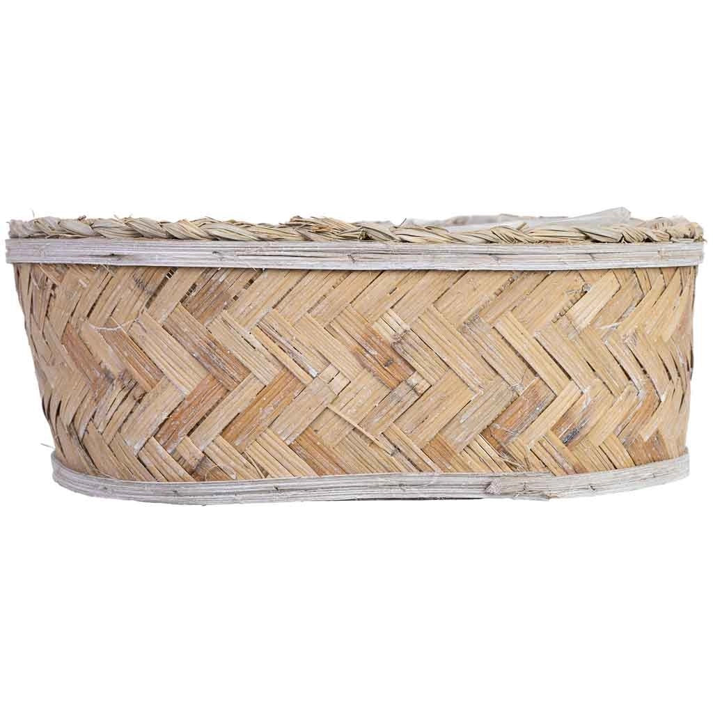 Cesto ovale marrone 33x25x12h cm