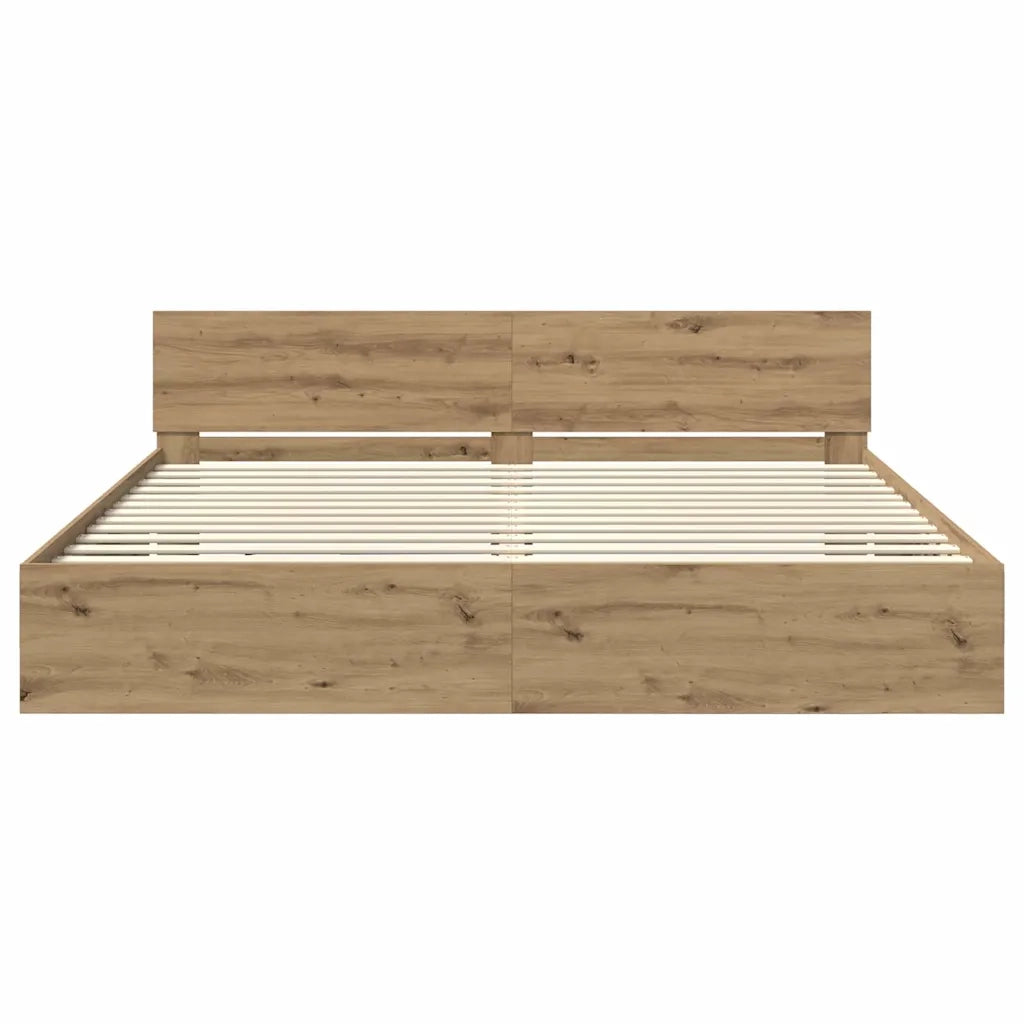 Struttura del letto Rovere artigianale 200 x 200 cm