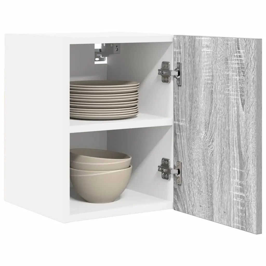 Armadio pensile Grigio Sonoma e Bianco 30 x 31 x 40 cm 884124