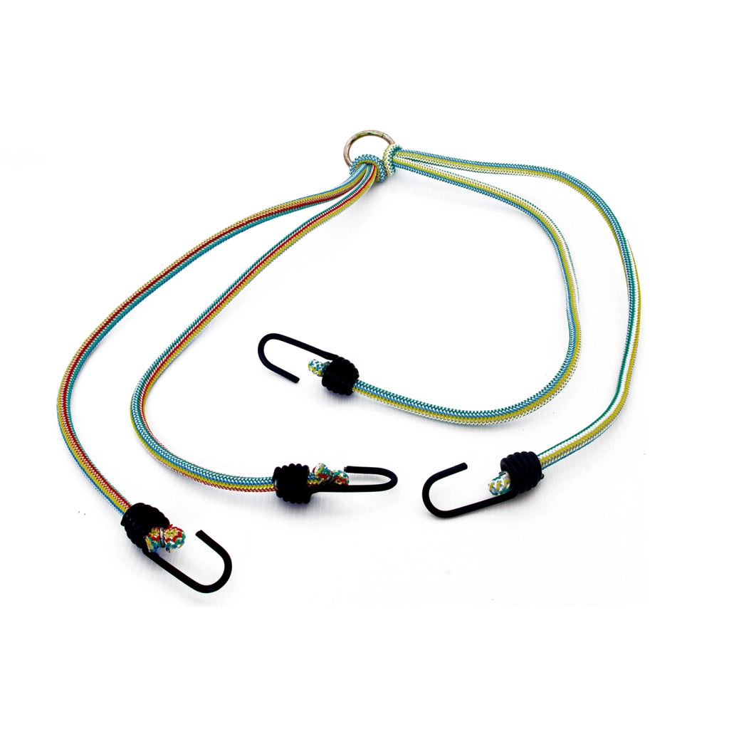 Corda elastica portapacchi "a ragno" - ganci metallo - 6 bracci - 2 pz.