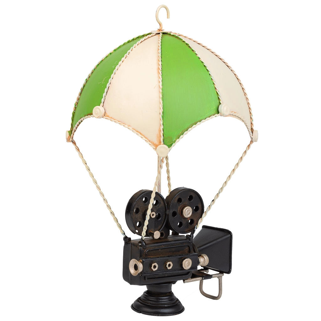 Parapendio in metallo verde 18x17x30h