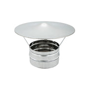 Fumaiolo da 150mm tipo cinese inox base tonda innesto m maschio