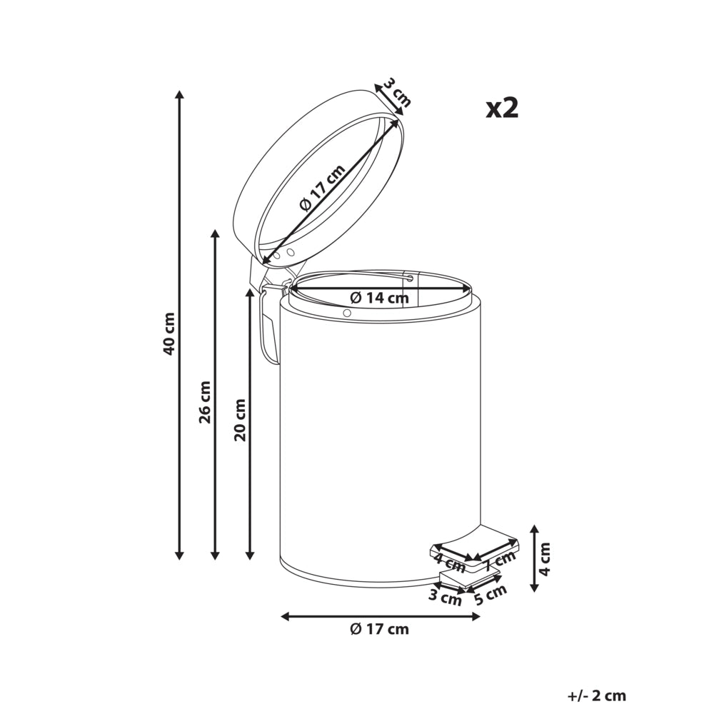 Set moderno di 2 cestini per rifiuti con pedale e coperchio per la cucina Ferro riciclabile verniciato a polvere Legno di bambù Materiale sintetico a prova di impronte digitali bianco
