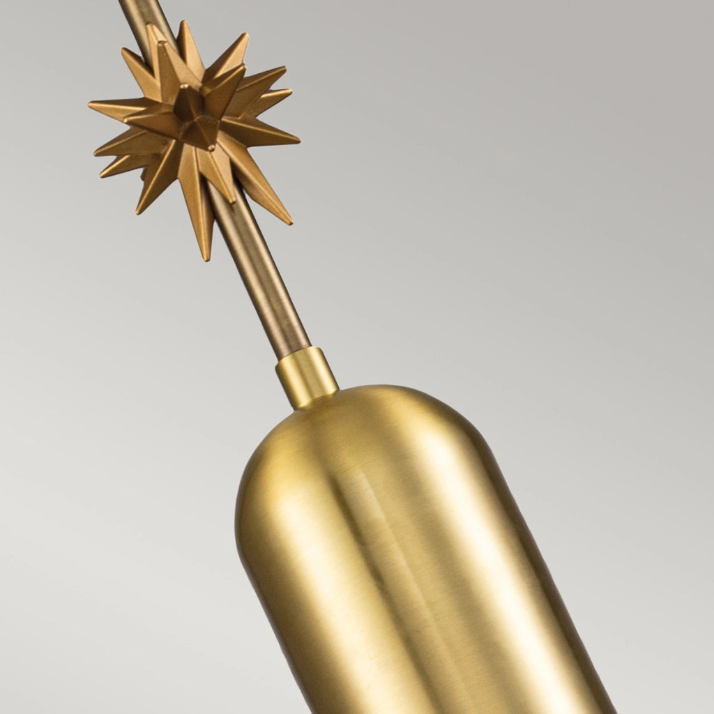 Sospensione Art Déco Etoile ottone Ø18 E27 Elstead