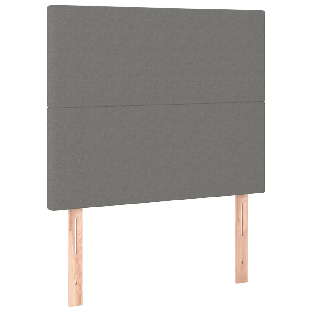 Letto a Molle Materasso e LED Grigio Scuro 90x200 cm in Tessuto 3134686
