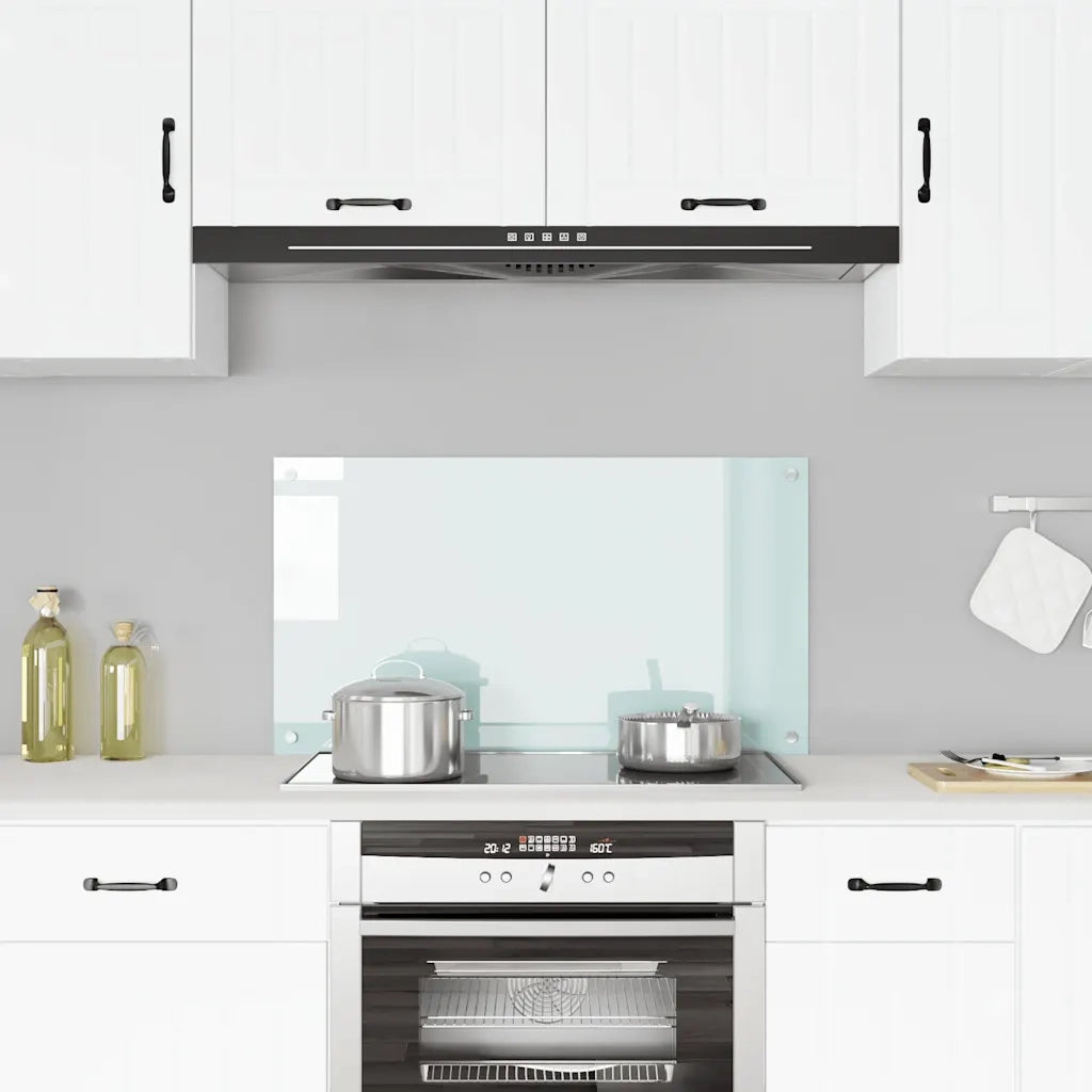 Paraschizzi per Cucina Color Latte 90x50 cm in Vetro Temperato 249458