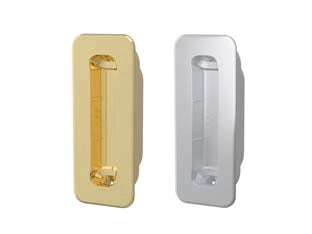 INCONTRO MINIMAL PLUS XT PER SERRATURE MAGNETICHE- - ottonato lucido (B02402.28.03) - 5 pezzi AGB