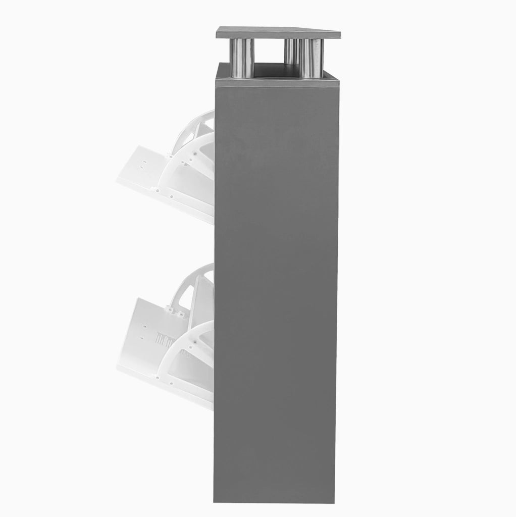 Set ingresso con scarpiera 80x25x96;5 cm; specchio e pannelli appendiabiti HOMVRA