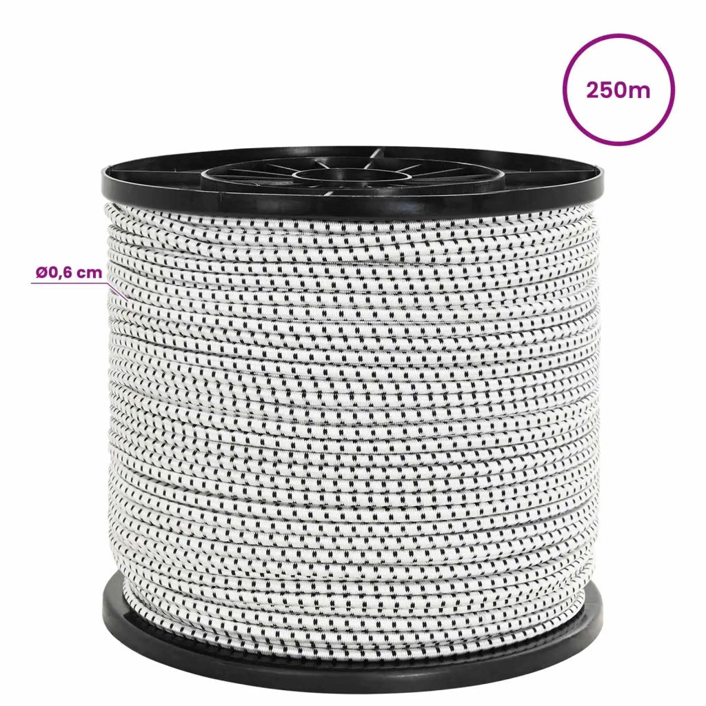 Corde Bungee 6 mm Nero e Bianco PP e gomma 42047645