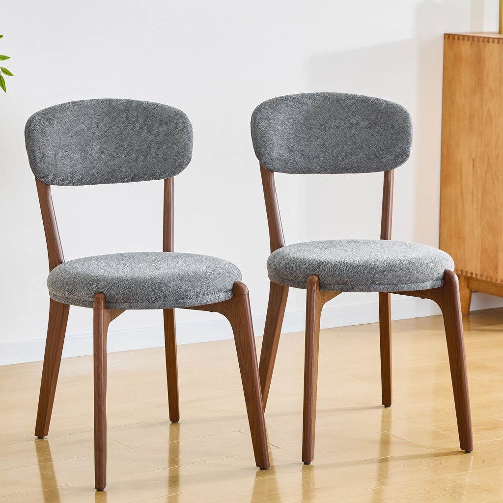 Set 2 Sedie da Pranzo Imbottite in Tessuto ¨C Xylo ¨C Stile Moderno, Beige