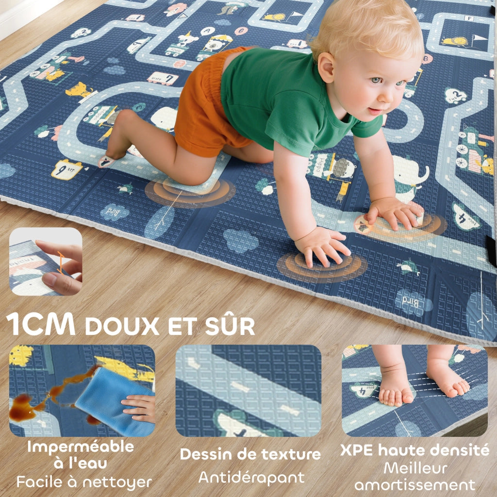 Tappeto da gioco per bambini ¨C Minimal ¨C 202x180.5x1 cm multicolore