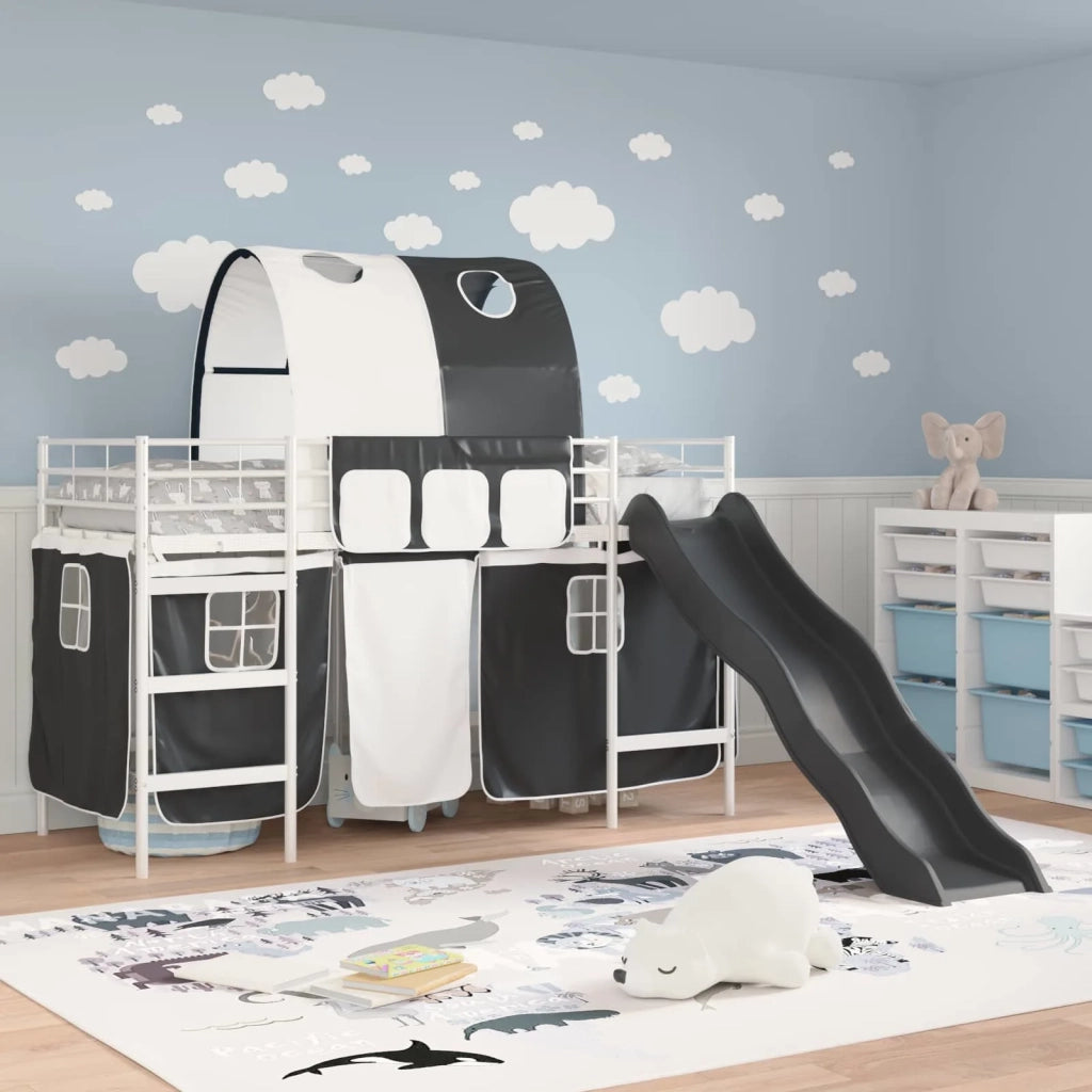 Struttura del letto loft per bambini Bianco e Nero 90 x 190 cm 42020852