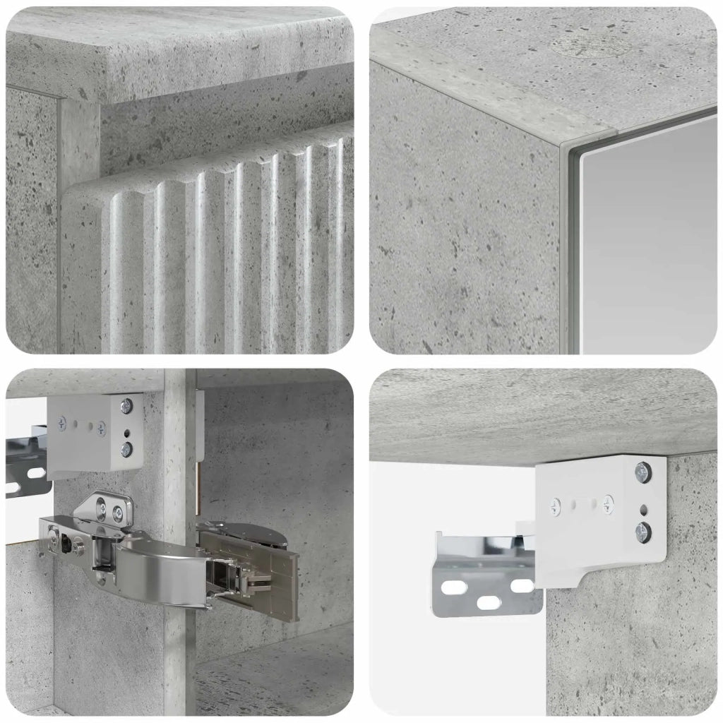 Set di mobili per il bagno 6 pz Grigio Cemento 3407210