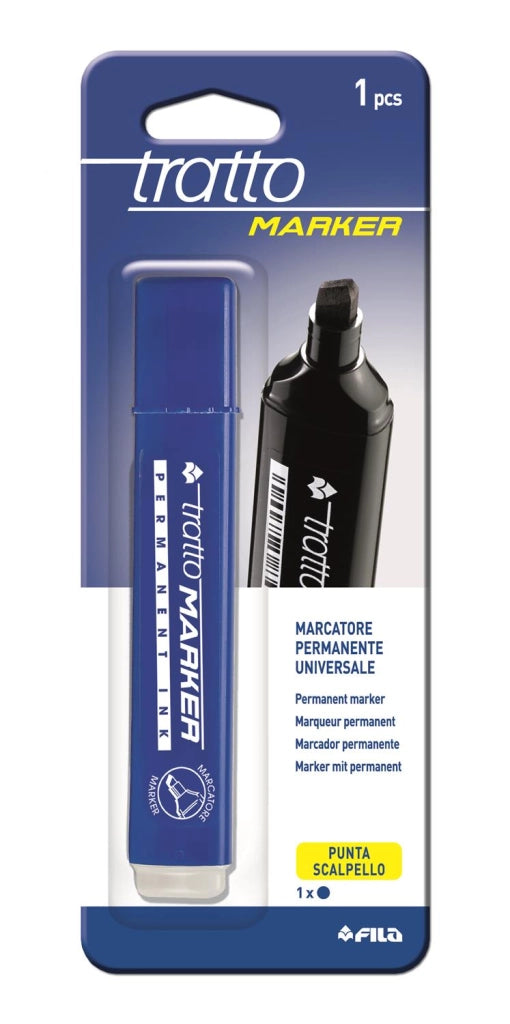 TRATTO MARCATORE  BLU PUNTA A SCALPELLO 1 PZ