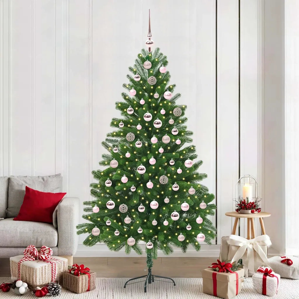 Albero di Natale con 300 LED con supporto Verde 210 cm PE 3396342