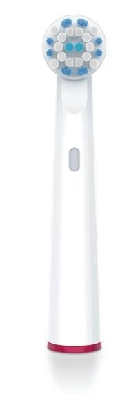 Beurer 10158 Clean - KIT_ 4 testine di ricambio Sensitive per spazzolini oscillanti-rotanti, compatibili con TB 30-TB 50, setole morbide per gengive sensibili, cappucci protettivi, anelli colorati, Bianco