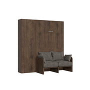 Letto 140 Sofà Kentaro Noce con colonna sx-dx
