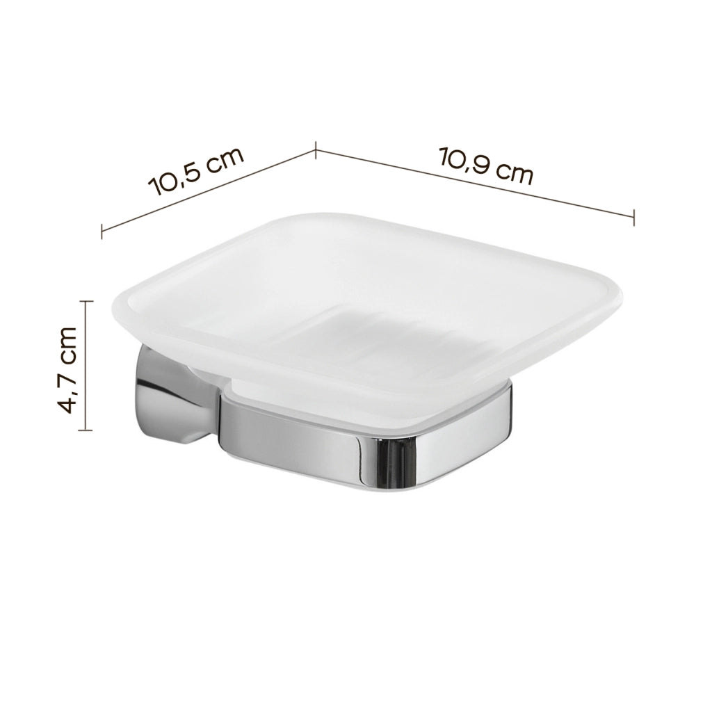 PORTASAPONE STELVIO 11XH5CM CROMO.