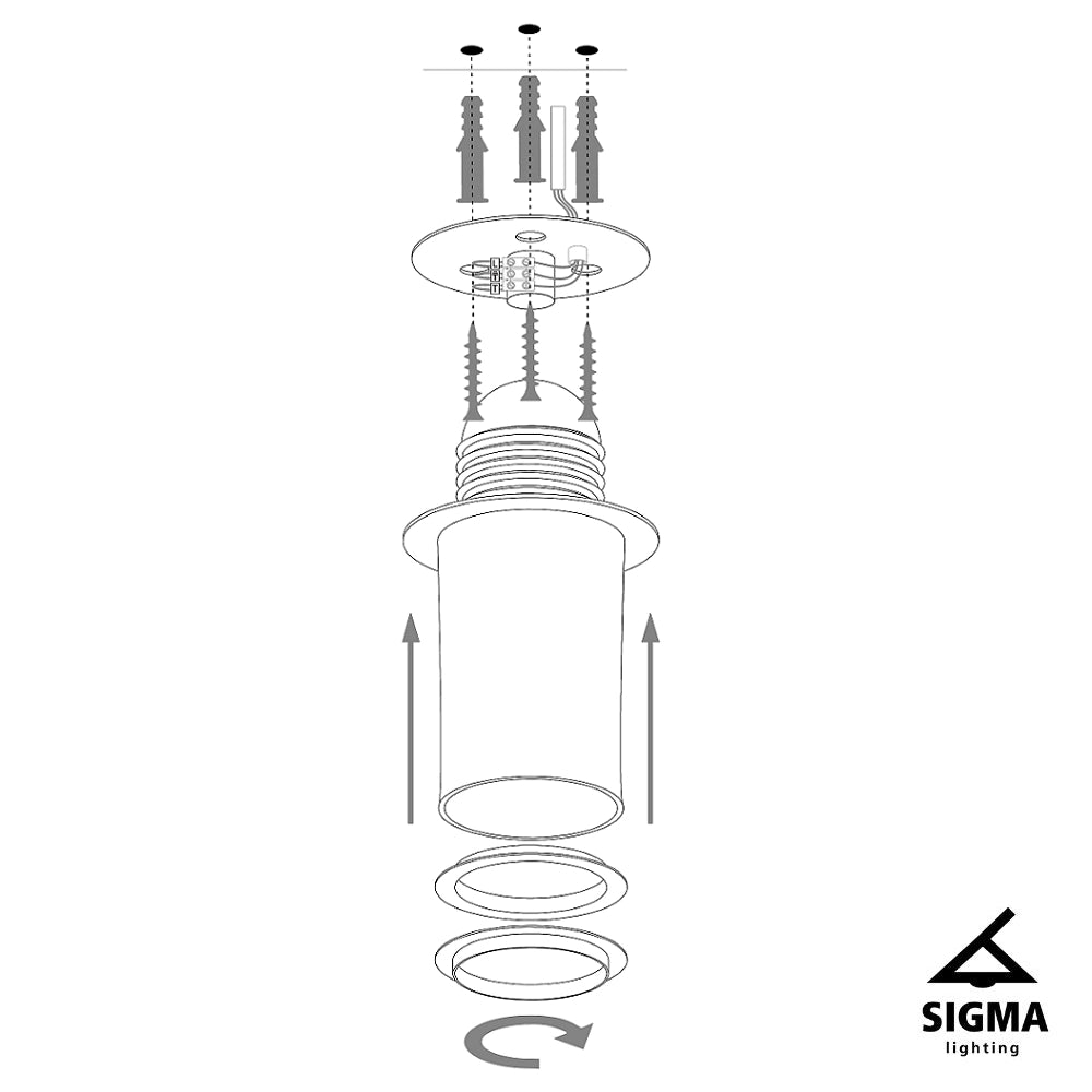Plafoniera Solaris bianco-rame 89cm E27 Sigma Lighting
