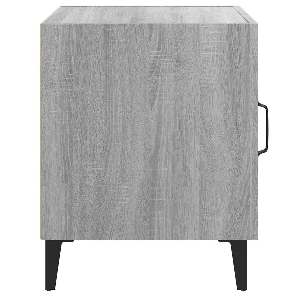 Comodini 2 pz Grigio Sonoma in Legno Multistrato 817318
