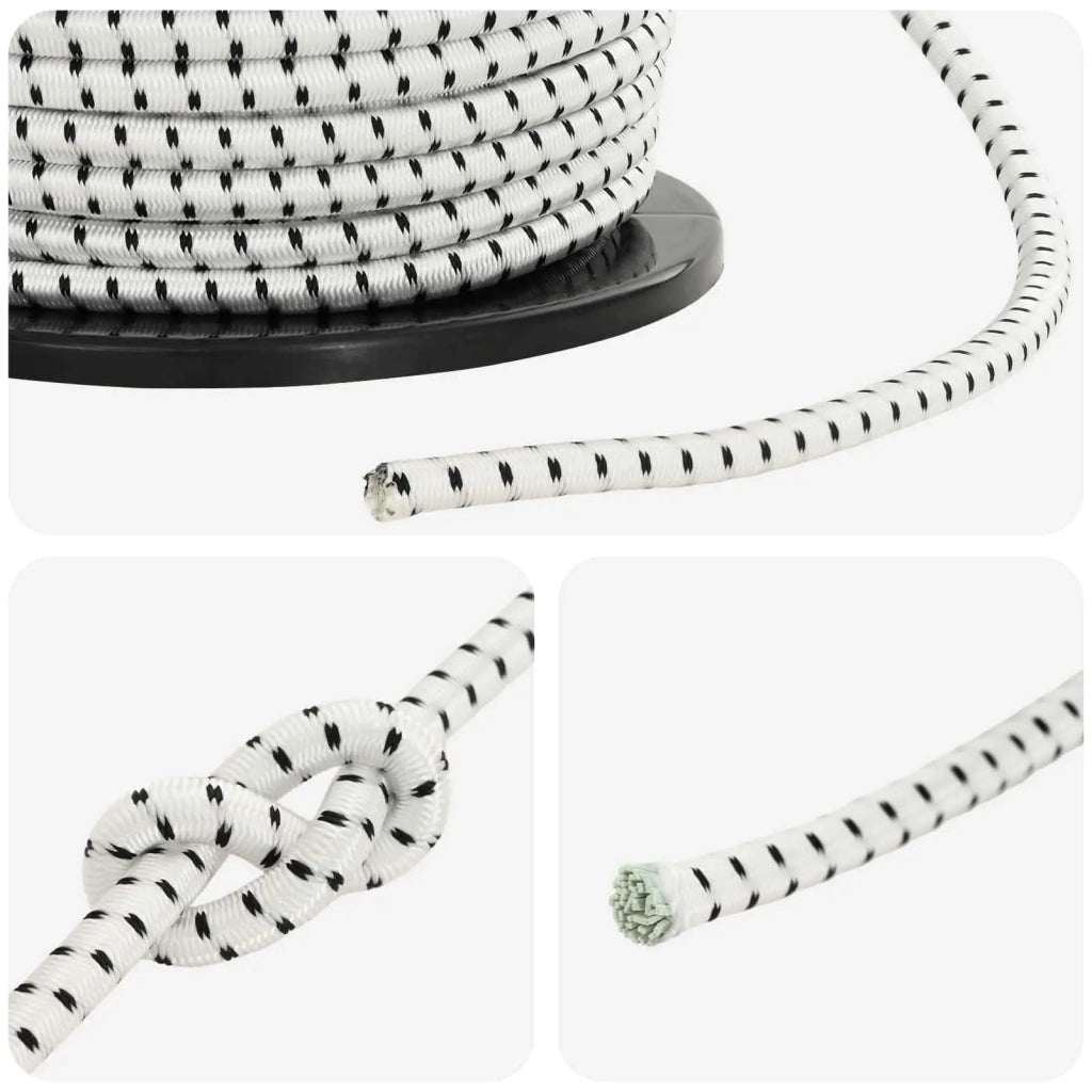 Corde Bungee 8 mm Nero e Bianco PP e gomma 42047648