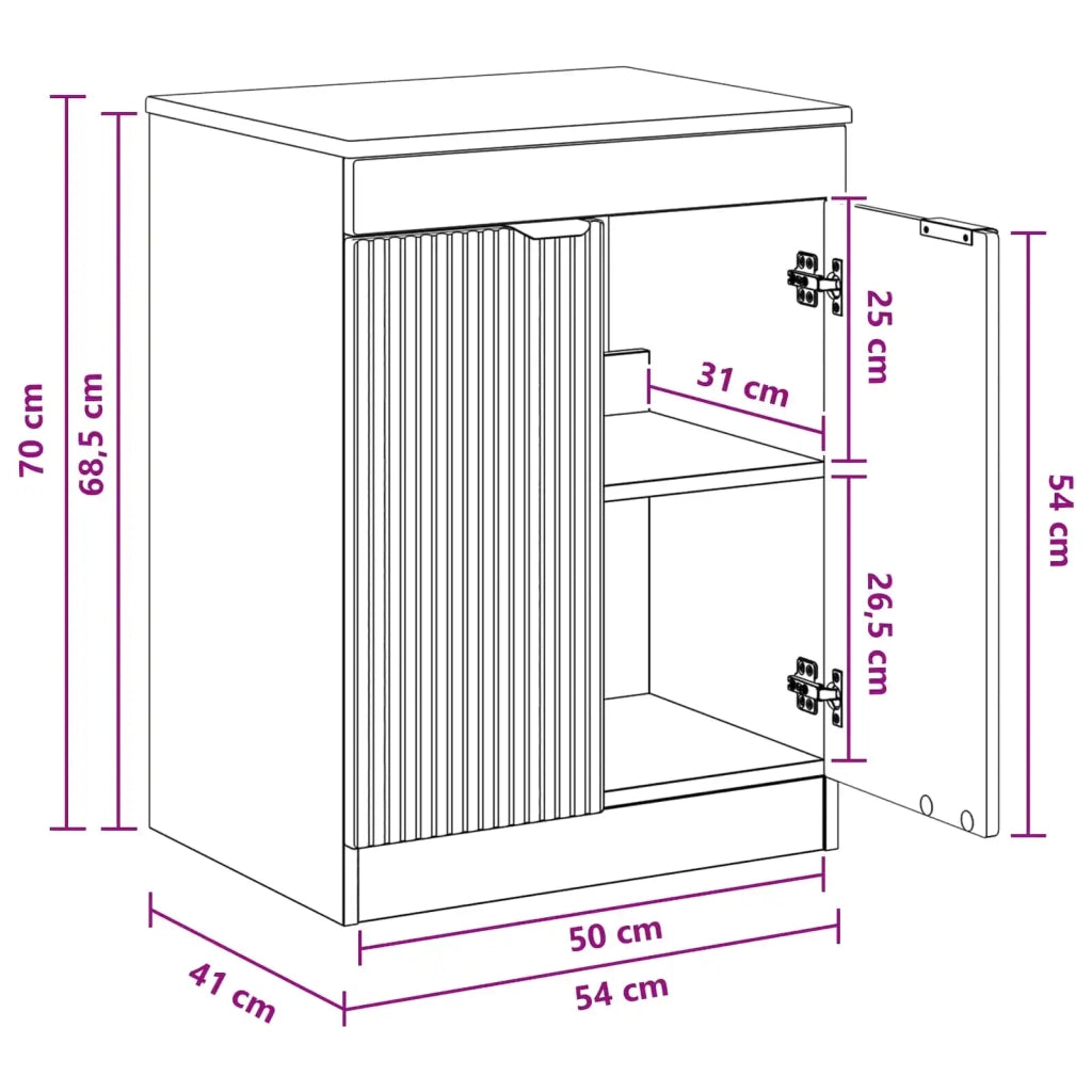 Mobile da Bagno | Armadio da bagno Bianco Lucido 54 x 41 x 70 cm