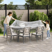Telo trasparente con occhielli, 3x3 m, in PVC, robusto e versatile, ideale per esterni, giardino e balcone
