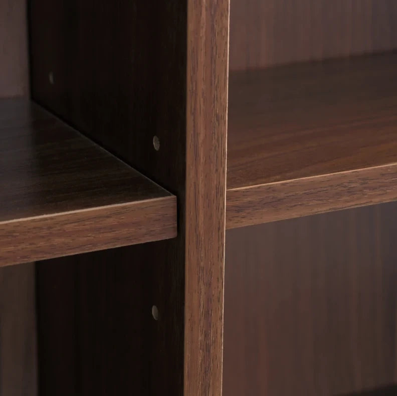 SCAFFALE PORTA CD 102x23,5x195 cm MDF Marrone con Ripiani Regolabili