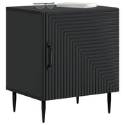 Comodino | Armadio da Notte | Mobiletto da notte Nero 43 x 34,5 x 50 cm Legno ingegnerizzato