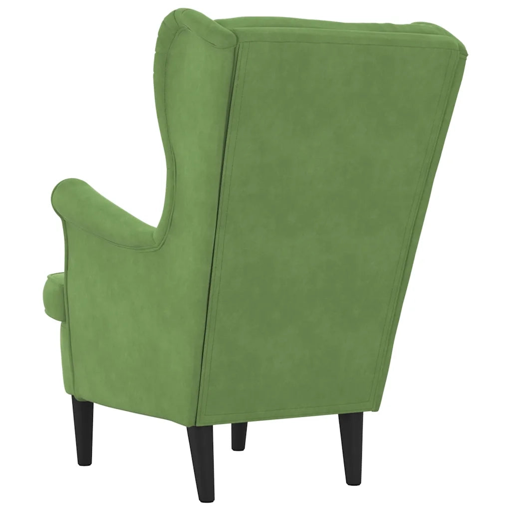 Poltrona | Sedia Relax Verde Chiaro in Velluto
