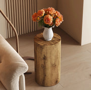 Tavolino rotondo 30x55 cm in MDF effetto legno, gi¨¤ assemblato