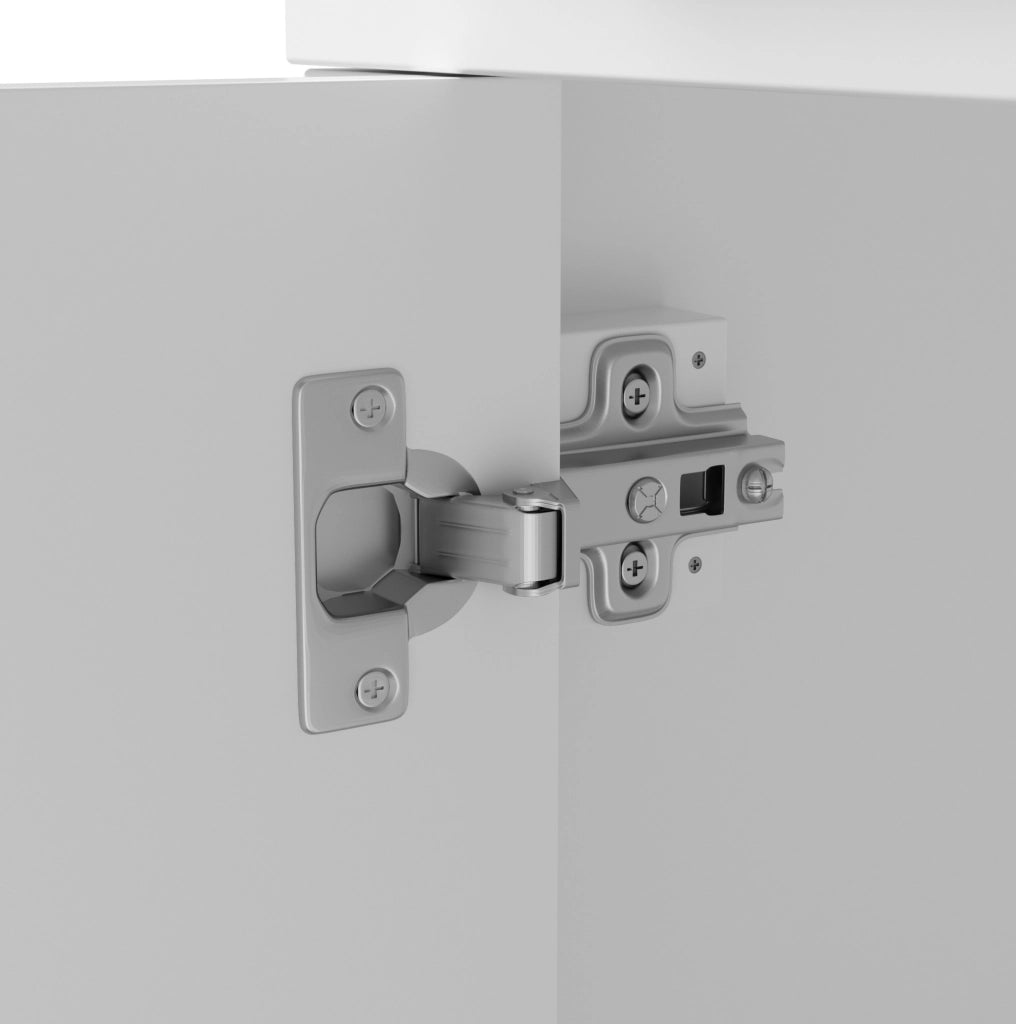 Mobile lavabo 77x46x86 cm in MDF e ceramica bianco con contenitore