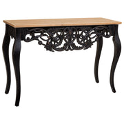 Mobile da ingresso in legno nero 111x40x77h