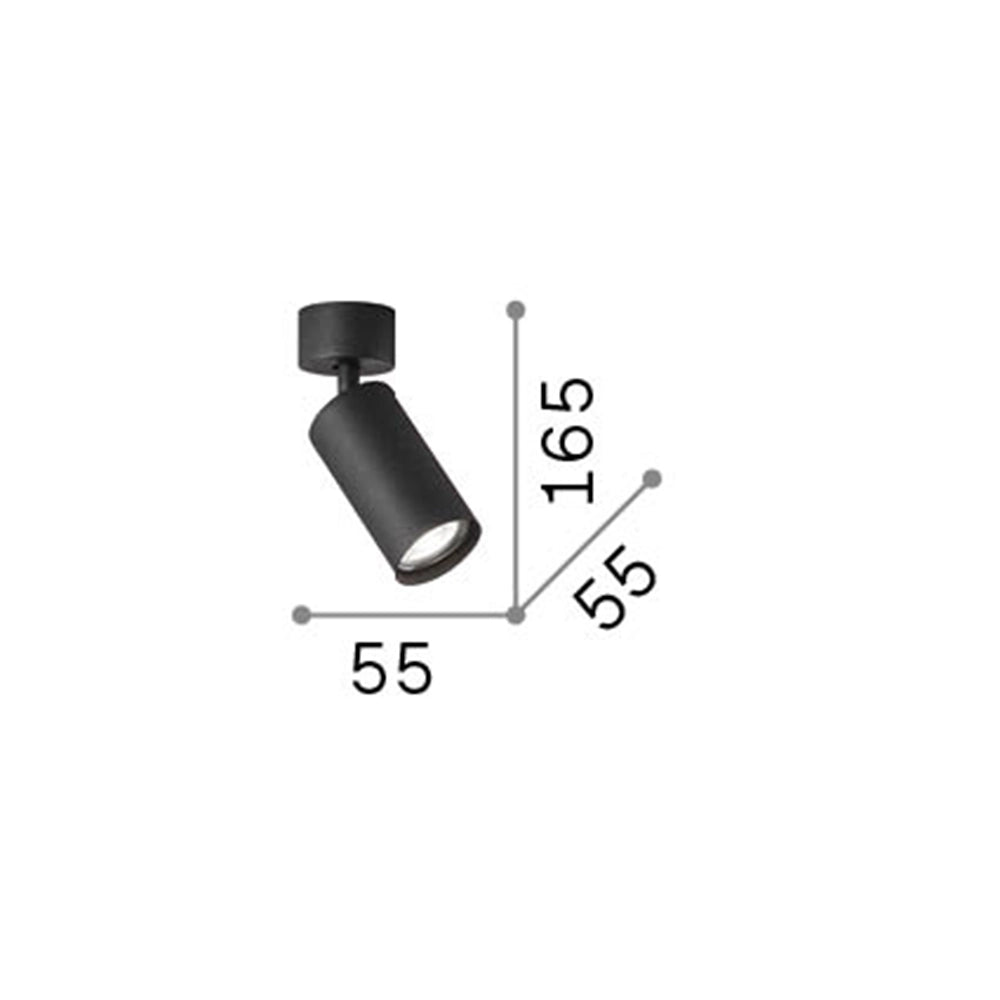 Plafoniera Moderna Dynamite Metallo Bianco 1 Luce Gu10 7W 3000K Luce Calda